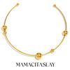 MamacitaSlay Unique Design Beads Titanium Choker Necklaces for Women Party Stainless Steel Jewelry On the Neck