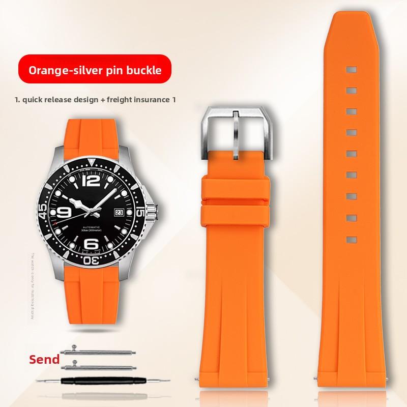 19/20/21/22mm For Longines Conquest HydroConquest L3.781 642 742 782 Quick Release Rubber Watchband Sports Diving Silicone Strap