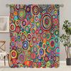 2pcs- Colorful Romantic Circular Polyester Curtains, Bathroom, Bedroom, Living Room, and Family Room Decorative Curtains