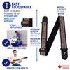 P Leathers Rhinestone Design Jacquard Guitar 2 Multicolor Perri's Ltd. Strap, inches,