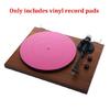 Silicone Slipmat Pad 12 In for Record Player Use with Center Hole Round Profile and Home Record Care Support Daily