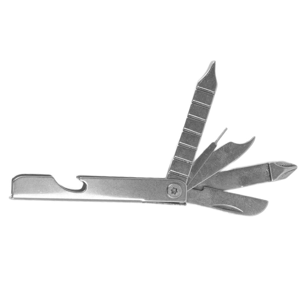 Bike Multitool Stainless Steel Bicycle Multi Tool Kit Outdoor Multifunctional Screwdriver Nail File Mini Knife Phone Holder Set with Key Ring