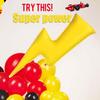 Red black yellow balloon garland kit 124pcs with large lightining Starburst mylar balloons for Carnival Cartoon theme Race Car Party Theme birthday