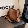 Women's 2025 Retro Large Capacity Bucket Bag - Wide Strap Crossbody, Single Shoulder, Tote Handbag