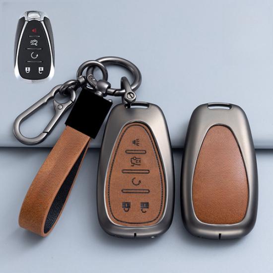 Zinc Alloy Leather Car Key Case Cover Bag For Chevrolet Spark Volt Cruze Camaro