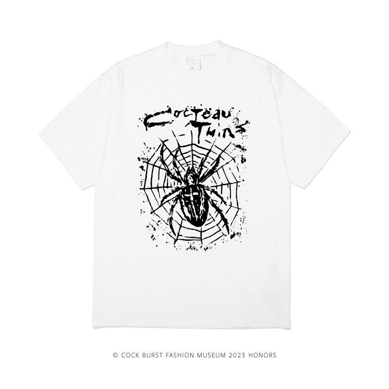 Polar Twins Cocteau Twins Post Punk Rock Loose Cotton ShortSleeved Tshirt for Men S