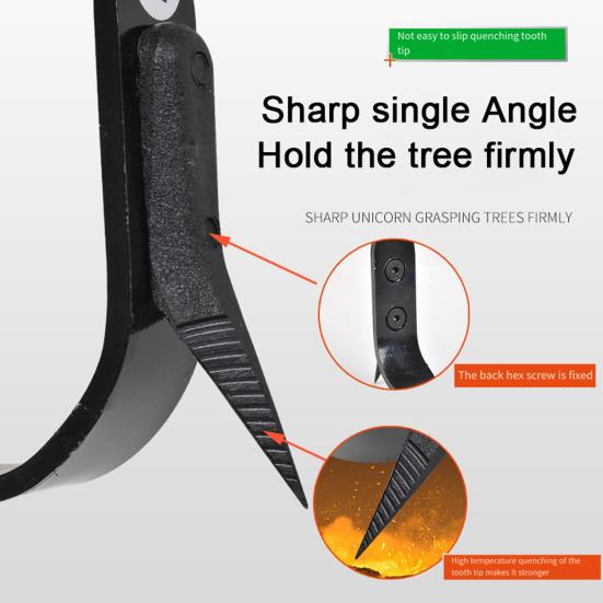 Tree Climbing Tool Set Steel Tree Climbing Spikes Adjustable Climbing Harness with Reinforced Leg Straps Arborist Equipment for Logging Fruit