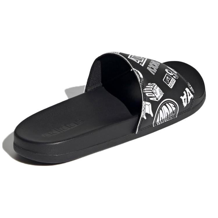 Adidas Adilette Comfort Slide 'All Over Logos Black' FZ1750