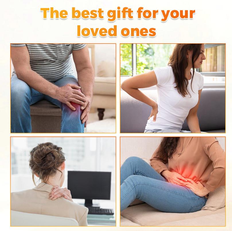 LED Red Light Therapy Belt, Multifunctional Far-Infrared Hot Compress Massage Shoulder & Knee Wrap