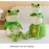 Soft Frog Plush Toy With Cloak Long Legged Frog Plush Doll Green Frog Doll  Home Decoration