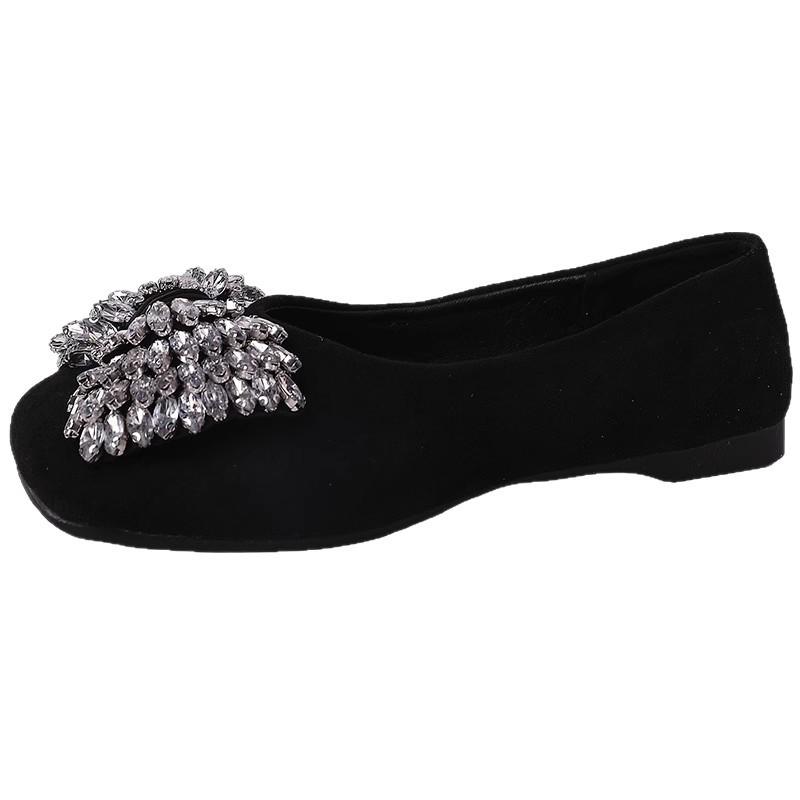Niche Design Sense Rhinestone Bow Word with Cool Slippers Summer New Girls Versatile Slippers
