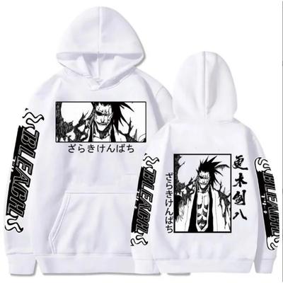 Bleach Anime Nadruk Zaraki Kenpachi Bluza z kapturem Modne Bluzy Jesień Luźny Streetwear Harajuku Unisex Bluza