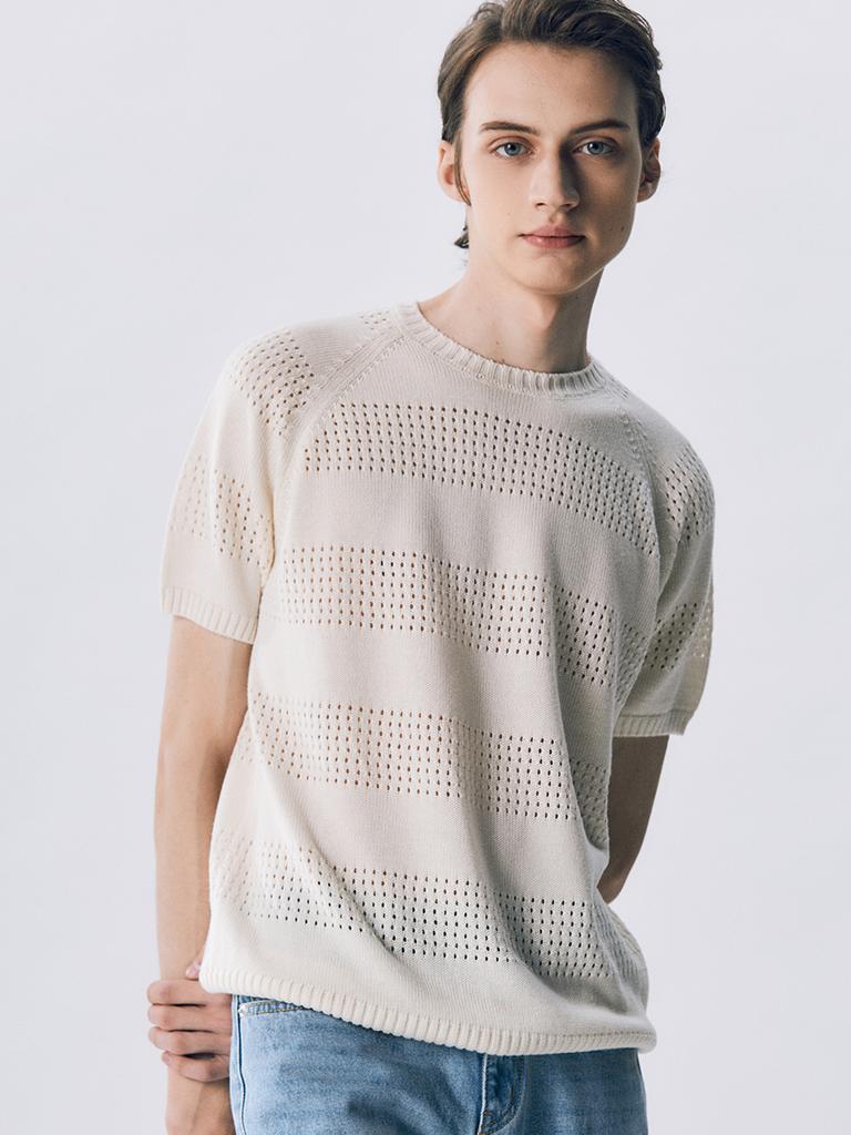 EDWARDMAX Morina Short-Sleeve Knitwear Cream