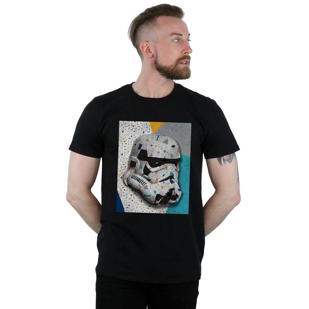 Star Wars Mens Stormtrooper Pattern Helmet T-Shirt