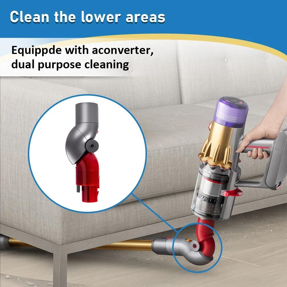 Quick Release Top Bottom Adapter Accessories For Dyson V7 V8 V10 V11 V15 Vacuum Cleaner Part Low Reach Adaptor Spare Parts