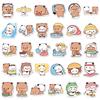 60PCS Kawaii Bubu and Dudu Stickers Cartoon Bear and Panda Sticker for Water Bottle Laptop Skateboard Scrapbook Luggage Kid Toy