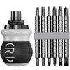 26pcs/set Compact Double-Headed Stubby Ratchet Screwdriver with Phillips & Slotted Bits - Telescopic, Labor-Saving, Forward/Reverse Function