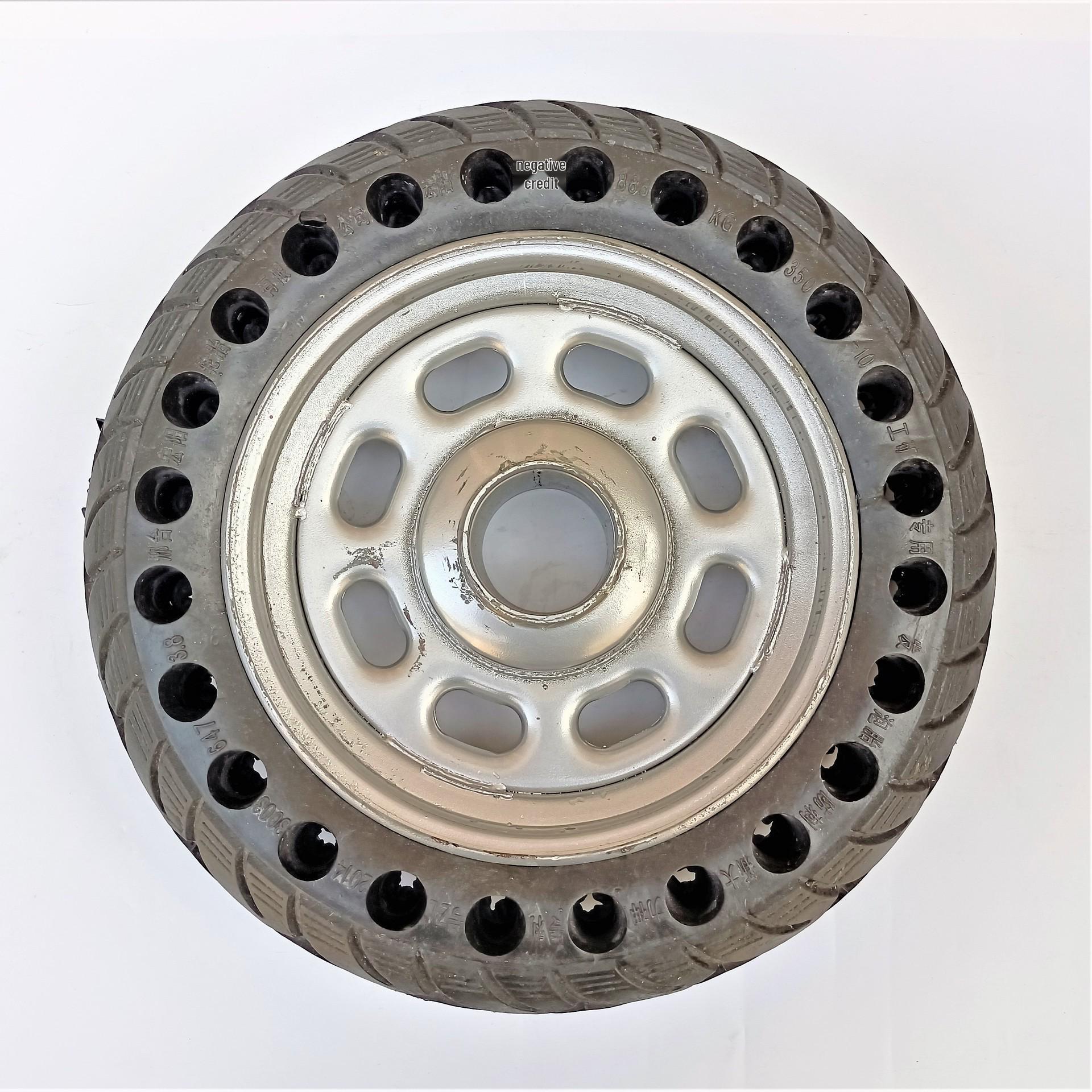 Heavy-Duty Swivel Caster with Solid Rubber Wheel for Industrial and Mining Use