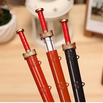 2 Pieces Cute Creative Stationery Sword Gel Pen Black 0.38mm School Office Supplies