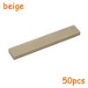50PCS MOC Assemble Particles 6636 Size 1x6 Bricks Flat Tile Smooth 1*6 Building Blocks DIY Educational Creative Toy for Kids