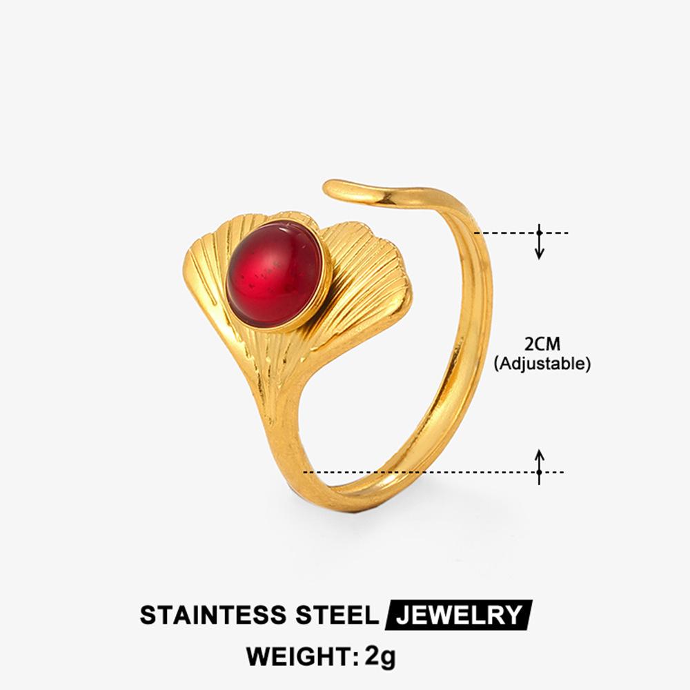 Boho Mehrfarbiger Türkis Edelstahl Offener Ring, Umweltfreundlich & Lichtecht, Schlichtes Titanstahl Design für Damen
