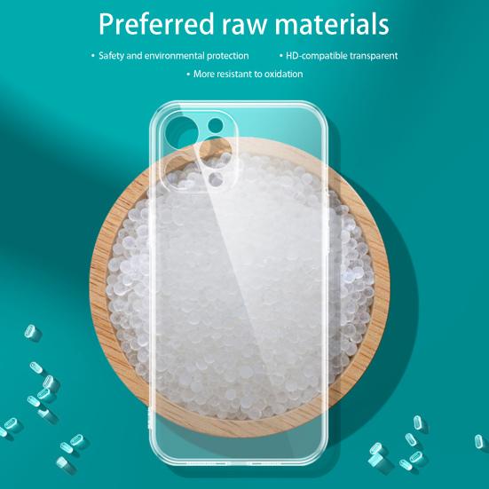 Mobile Phone Case Anti-Drop Transparent Shockproof Dust-Proof Soft Full Protection Wear-Resistant Tpu Clear Phone Protective Back