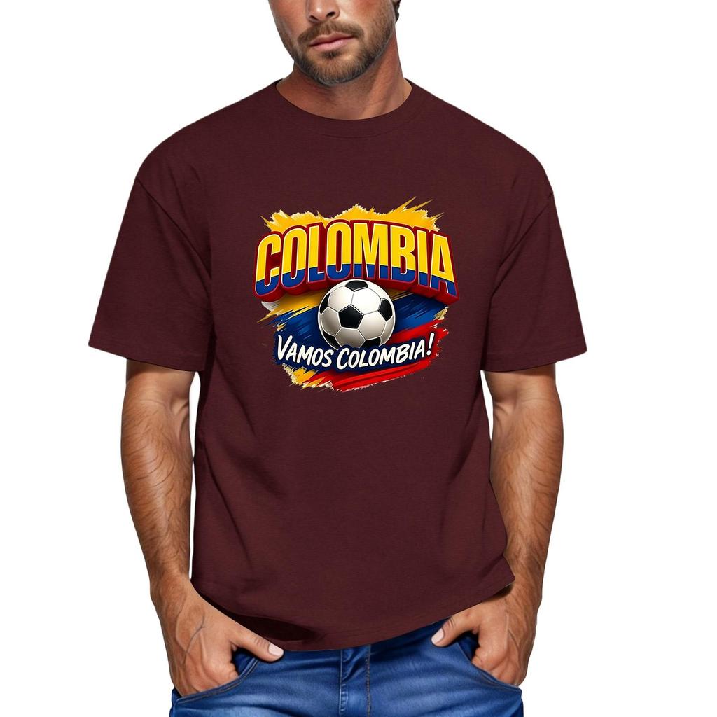 Men's Casual Short Sleeve Crew Neck T-Shirt Soccer Graphic Print Top Lightweight Comfortable Fit