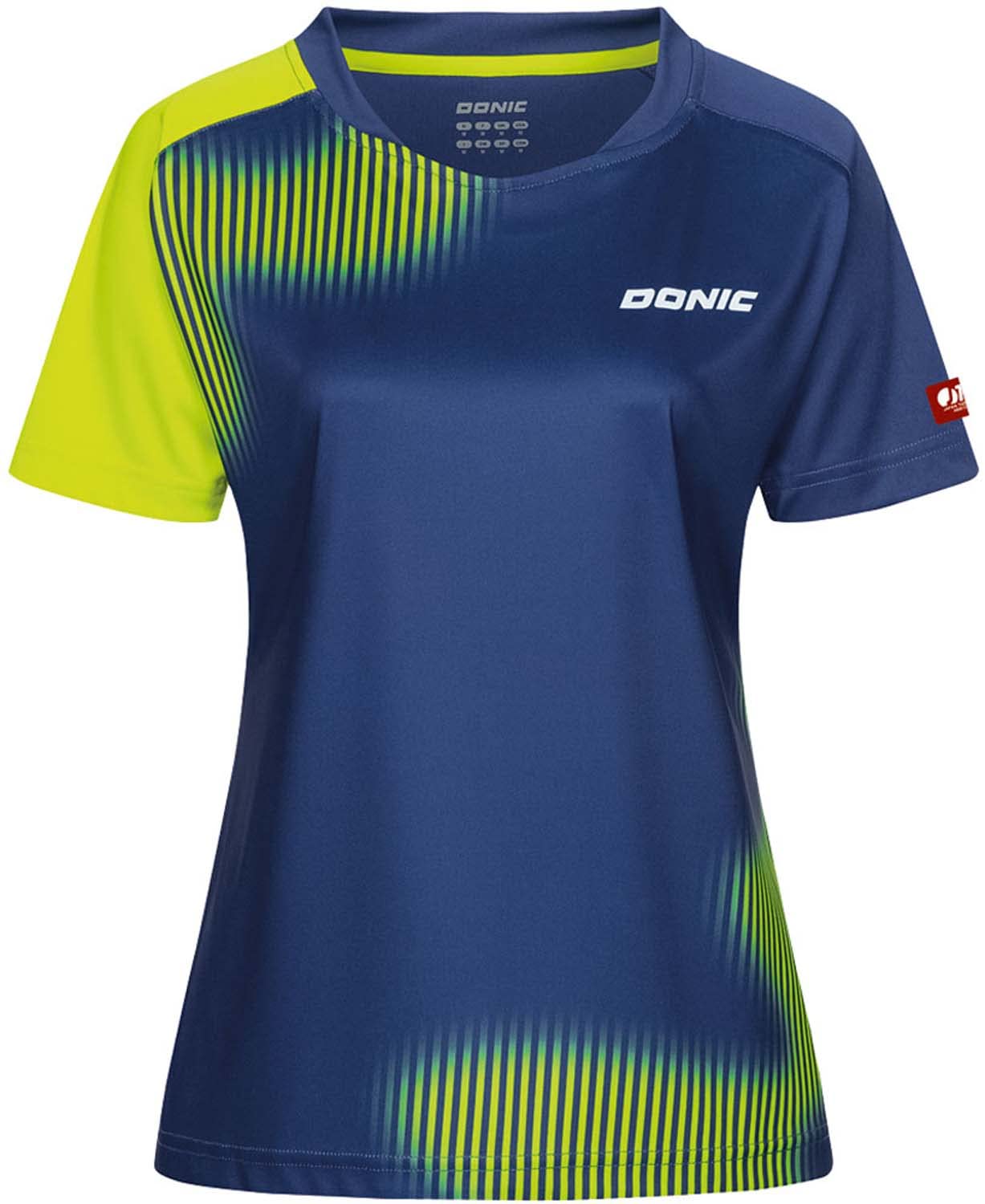 

Футболка для настольного тенниса Donic Peak Table Tennis, официально сертифицированная S GL146 для женщин JTTA (Ассоциация Японии) Женский темно-синий/желтый (CBEA)