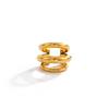 Golded C-shaped Ear Clip Silver No Piercing Earrings Hip Hop Gold Jewelry  Daily