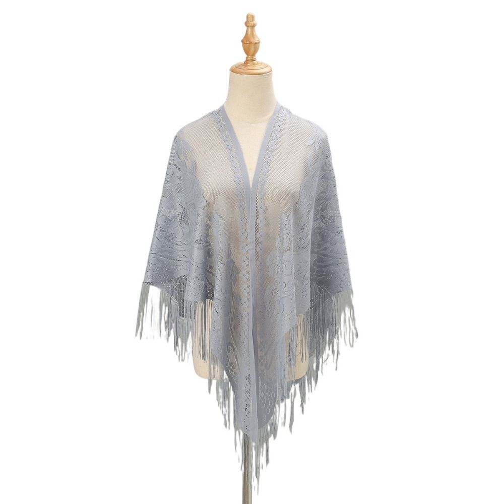 Wedding Accessories With Tassel Women Shawl Hollow Multicolored Evening Prom Cape Wedding Bridal Shawl Cosplay Fashion Scarf