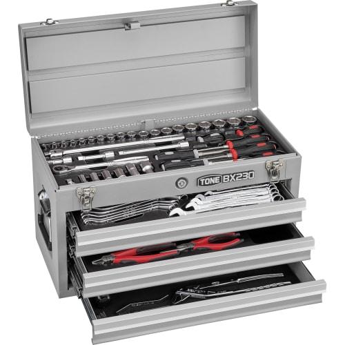 TONE TSA350SV Tool Set, 9.5mm (3/8") Drive, Silver, 72 Pieces