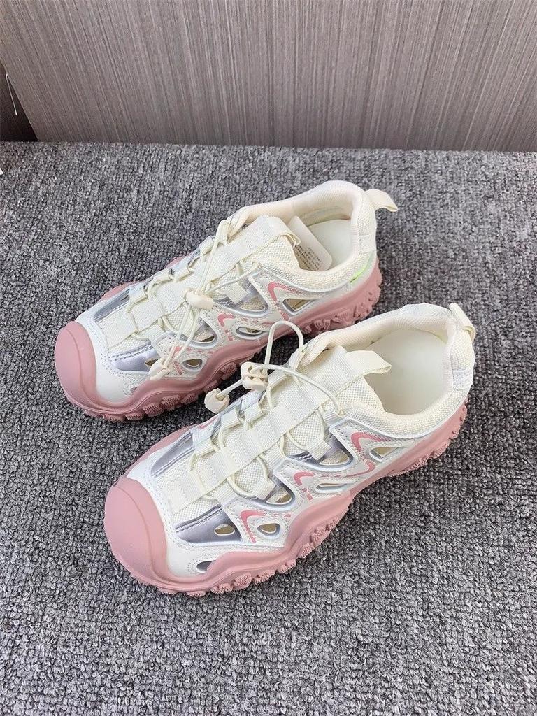 Fashion outdoor hollow summer hiking shoes new ugly cute versatile shoes running sports casual shoes women
