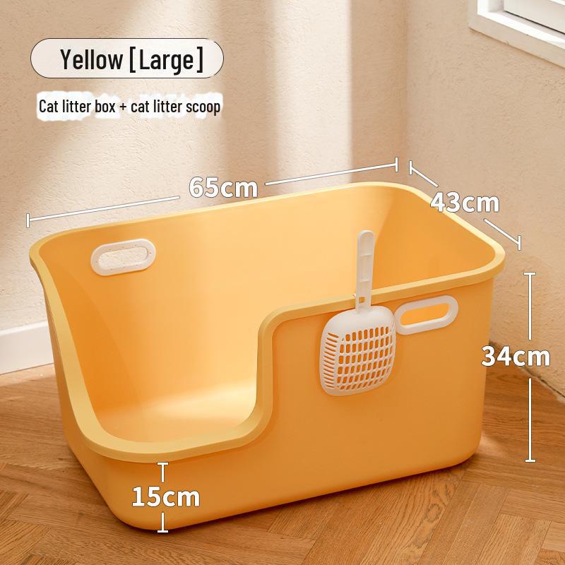 

Полузакрытый большой брызгозащищенный кошачий туалет - легко чистить Pet Supply Cat Litter Box