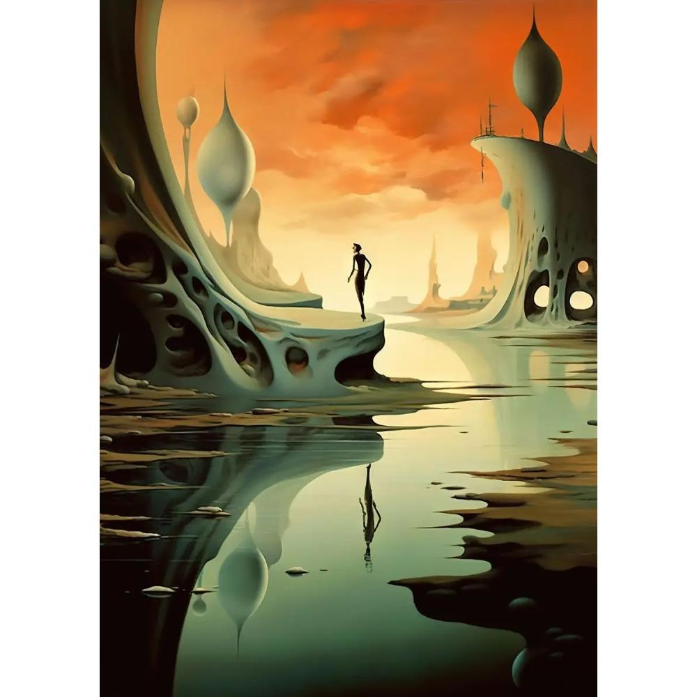 Surrealism Salvador Dali Artworks Surreal Temporal Paradox Poster Canvas Painting Wall Art Prints Picture for Room Home Decor