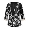 Women's Shirt Blouse Casual Loose Shirts 3/4 Sleeve Lace Trims Print V Neck Tops Print Tops T-shirts Tee