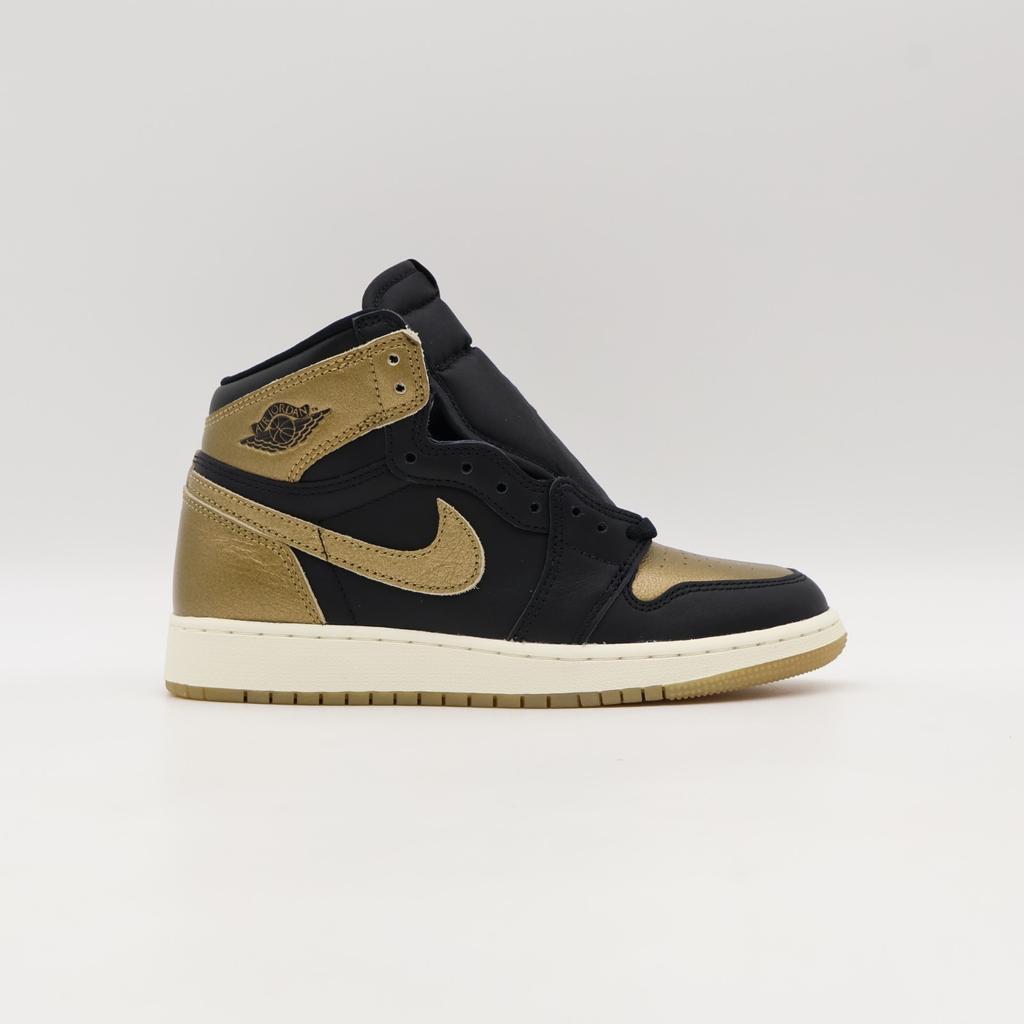 FD1437-071 Nike GS Air Jordan 1 Retro High OG Black and Gold
