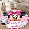 Personalized M-Minnie Round Chair Office Rug - Perfect for Mat, Office Chair & More - Ideal Gift for Birthdays and Holidays