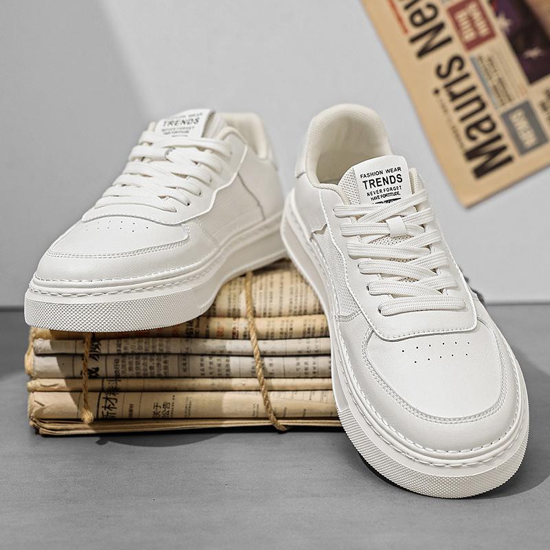 

Мужская обувь 2024 года, зимние новые кроссовки на платформе, нескользящие, износостойкие, дышащие, спортивная обувь, мужская трендовая повседневная обувь 39 белый