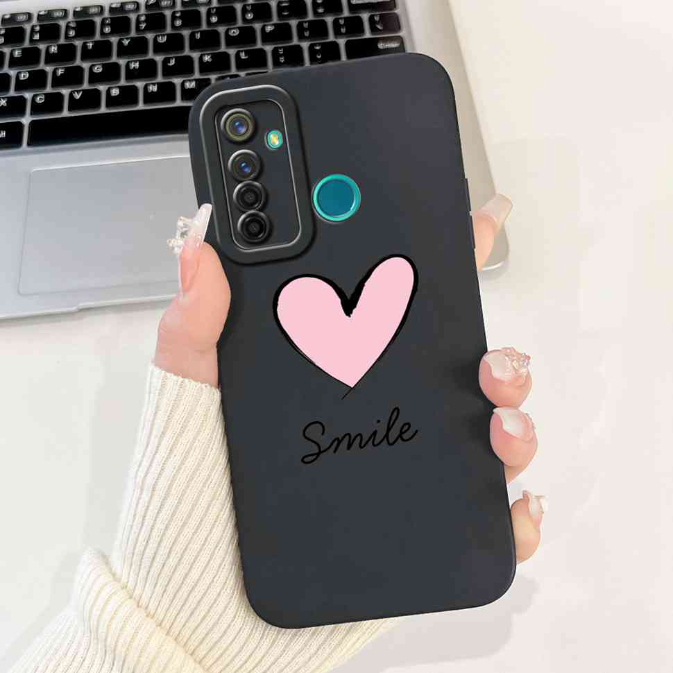 Für Realme 5 Pro Hülle Niedliche Panda-Blumen-Abdeckungen Weiche Silikonhüllen Für Realme 5 Realme5 Pro Stoßfeste Rückseite Fundas