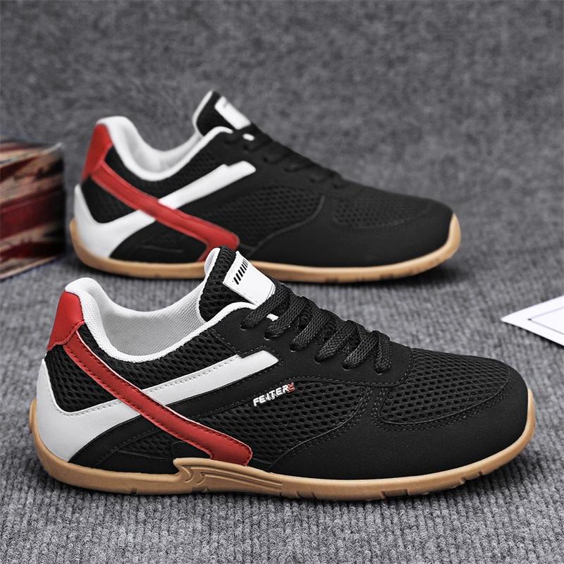 Men's Shoes with Breathable Mesh, Versatile Casual Board Shoes, Lightweight Running Sports, Soft Soled White Shoes