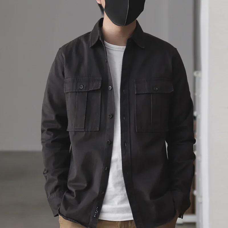 Herren Langarm Koreanischer Stil Freizeit Hemd - Trendige Hongkong & Japanische Mode für den Herbst