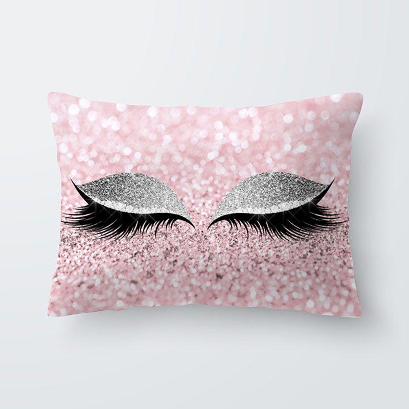 Elegantly Designed Eyelash Pattern Pillow Cover For Stylish Sofa And Seat