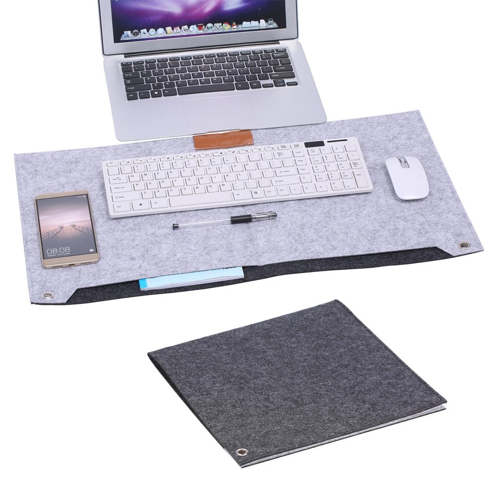 Felts Office Desk Laptop Mat Storage Organizer Table Pad New Light Gray