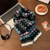 Women's Winter Scarf Sweet Style Warm Scarf Knitted Scarf Winter Retro Thickened Warm Scarf Fashion Scarf