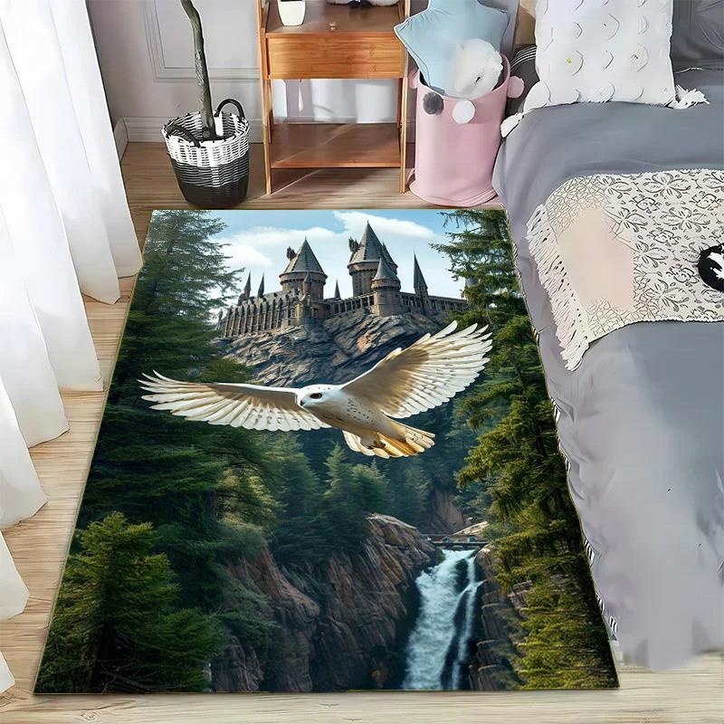 15 Size Magic Academy Owl Printed Carpet Rugs Living Room Bedroom Bedside Bathroom Home Decor Floor Mat Kids Room Non-slip Mat