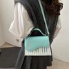 PU Leather Piano Note Crossbody Bag Square Women Handbag Sweet Shoulder Bag  Girls