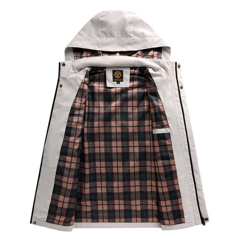 Men's Waterproof Hooded Windbreaker Jacket Parka Coat - Outdoor Casual Wear