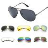 Vintage Oversized Fashion Mirror Lens Sunglasses For Women And Men With Metal Frame