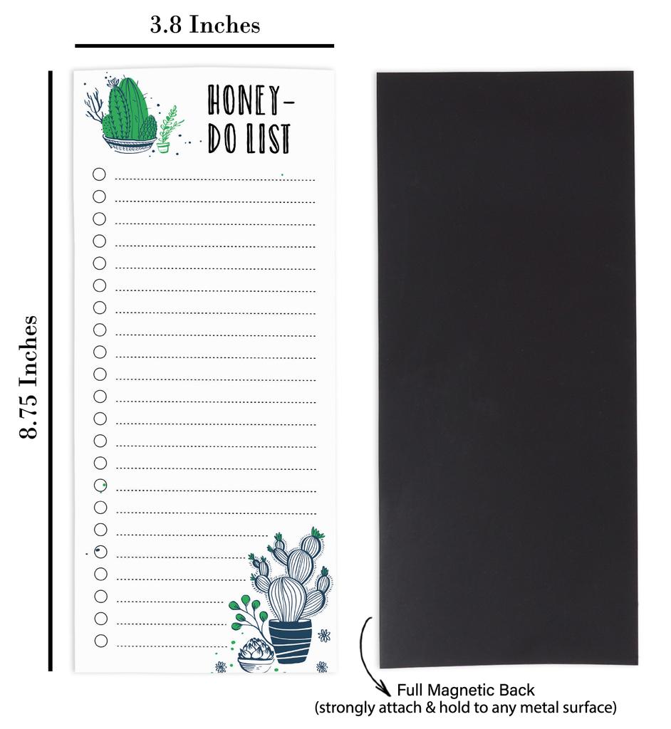 Inkdotpot Pack of 6 Funny Magnetic Dry Erase List For Fridge, Wipe Clean w  NoStain, Quick Notes Shopping & Grocery List Whiteboard for Fridge