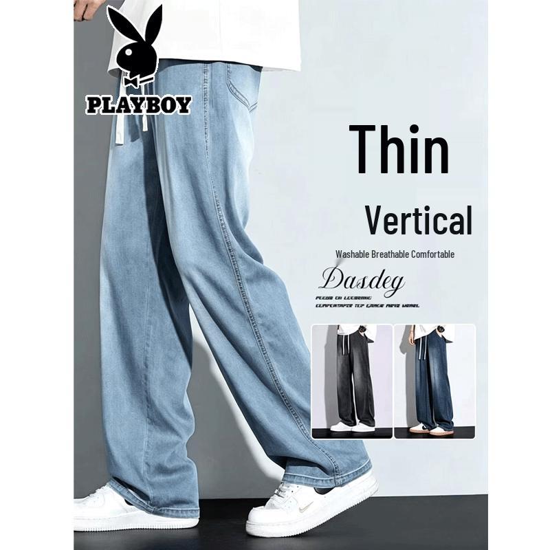 PLAYBOY Men s Ice Silk Loose Fit Casual Jeans L